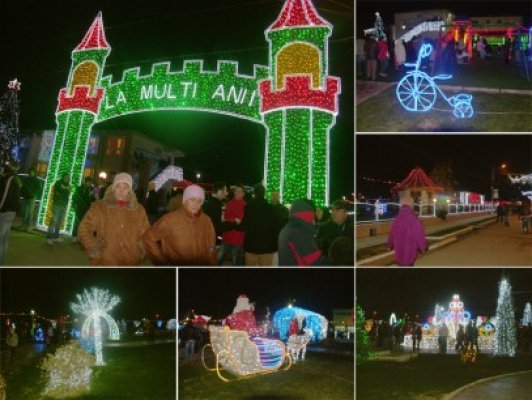 Imagini feerice în comuna Peştera: mii de lumini colorate au anunţat apropierea Crăciunului - VIDEO!
